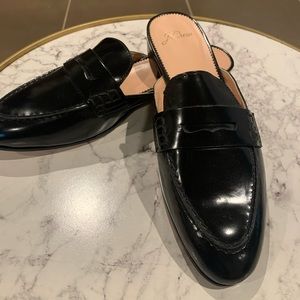 J Crew Women’s Black Academy Penny-loafer Mule